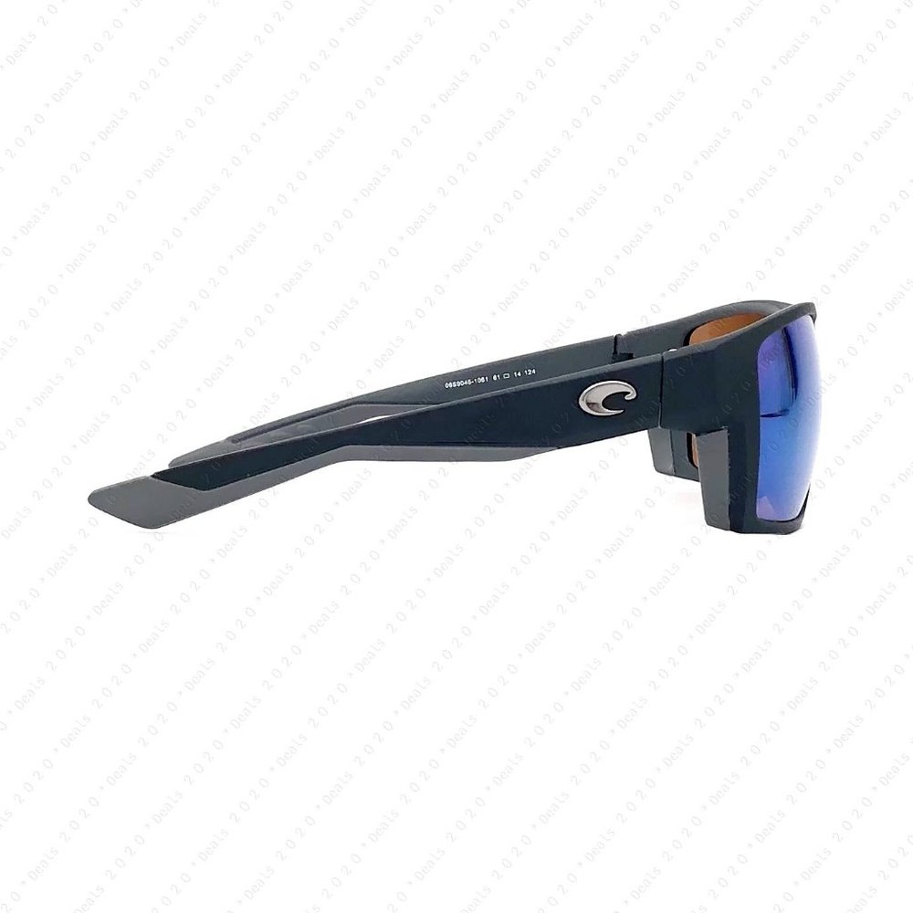 Costa Del Mar Bloke 580G Matte Black Matte Gray Polarized Sunglasses - Picture 7 of 11